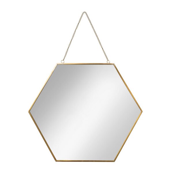 Hexagonal Hanging Mirror