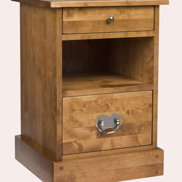 Garrat 2 Drawer Side Table Honey