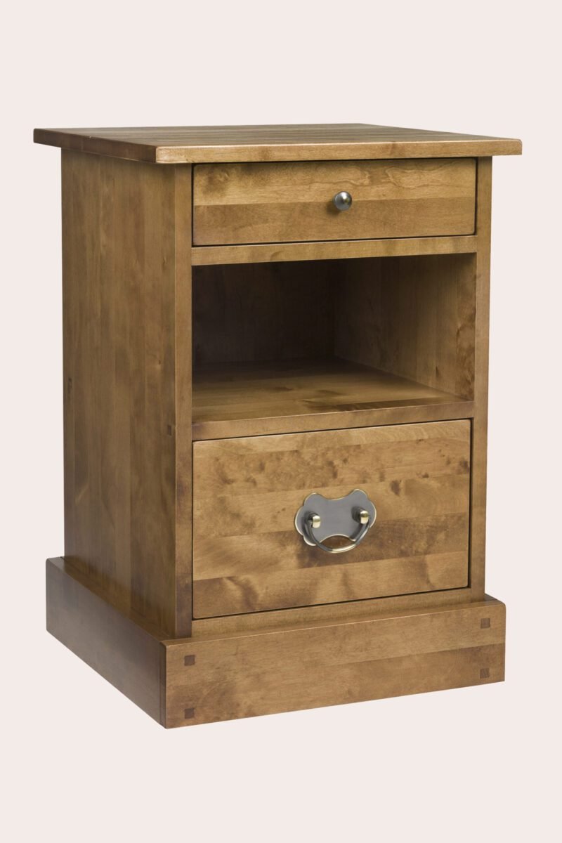 Garrat 2 Drawer Side Table Honey