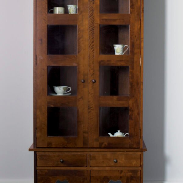 Garrat 2 Door 4 Drawer Display Unit Chestnut