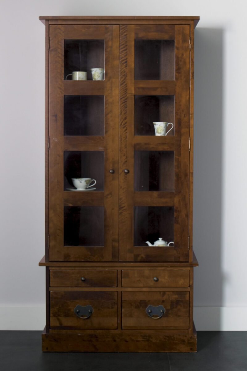 Garrat 2 Door 4 Drawer Display Unit Chestnut