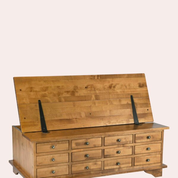 Garrat 12 Drawer Coffee Table Honey
