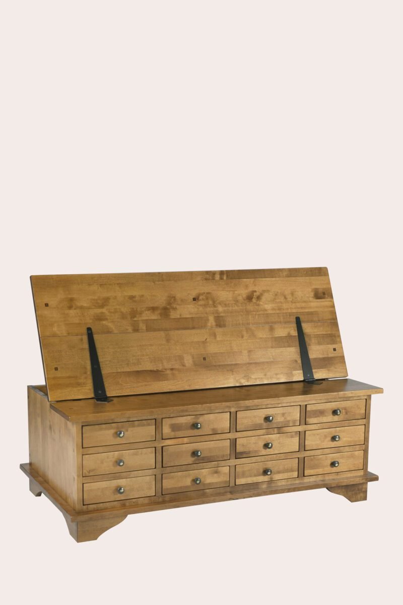 Garrat 12 Drawer Coffee Table Honey