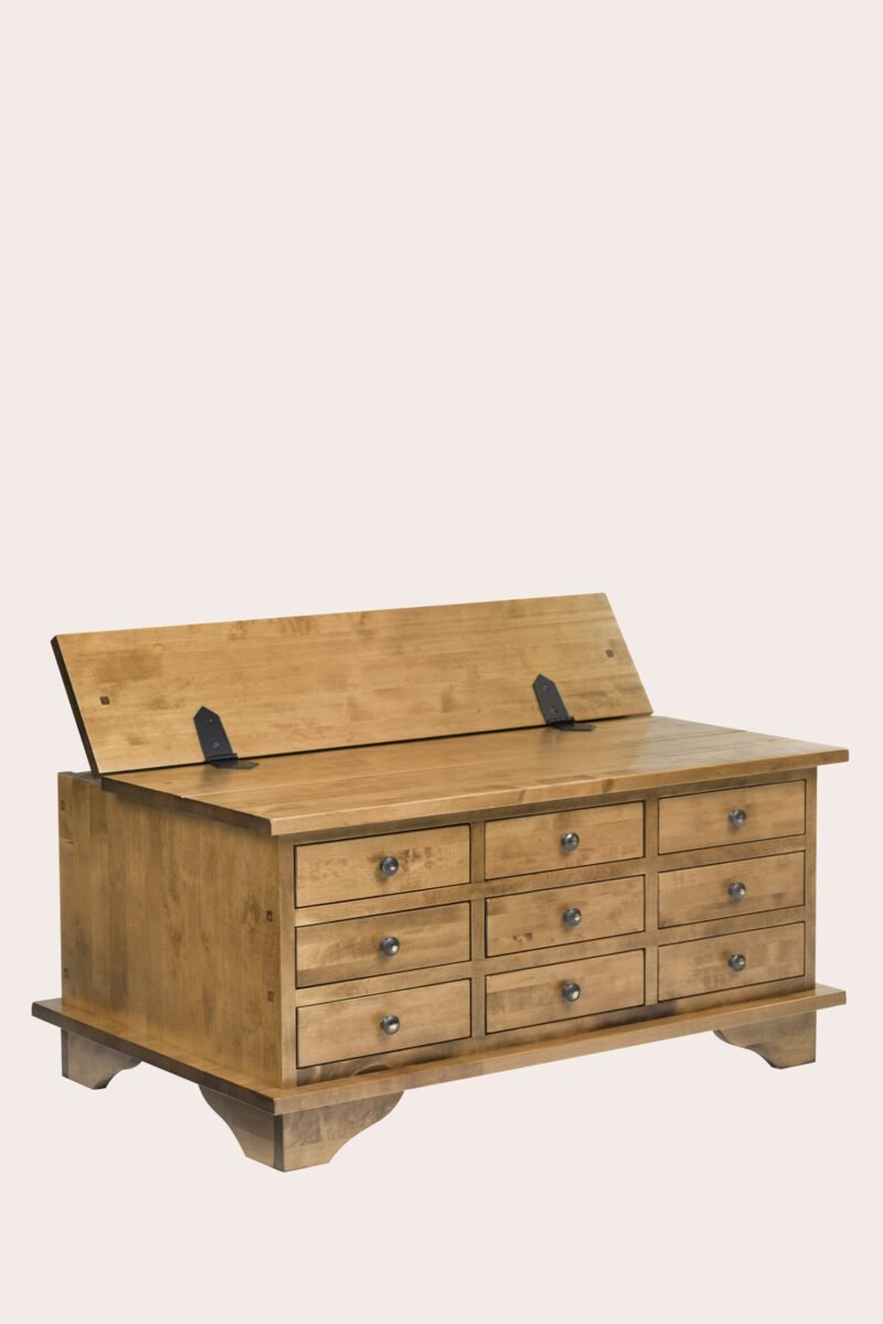 Garrat 9 Drawer Coffee Table Honey