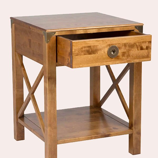 Balmoral 1 Drawer Side Table Honey