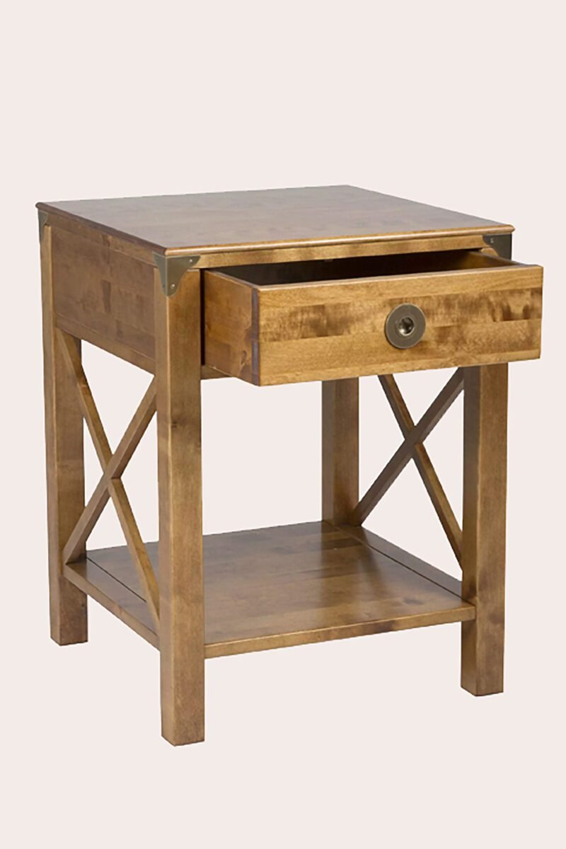 Balmoral 1 Drawer Side Table Honey