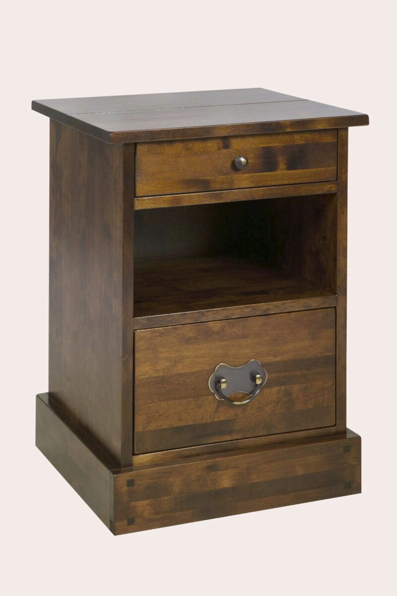 Garrat 2 Drawer Side Table Chestnut