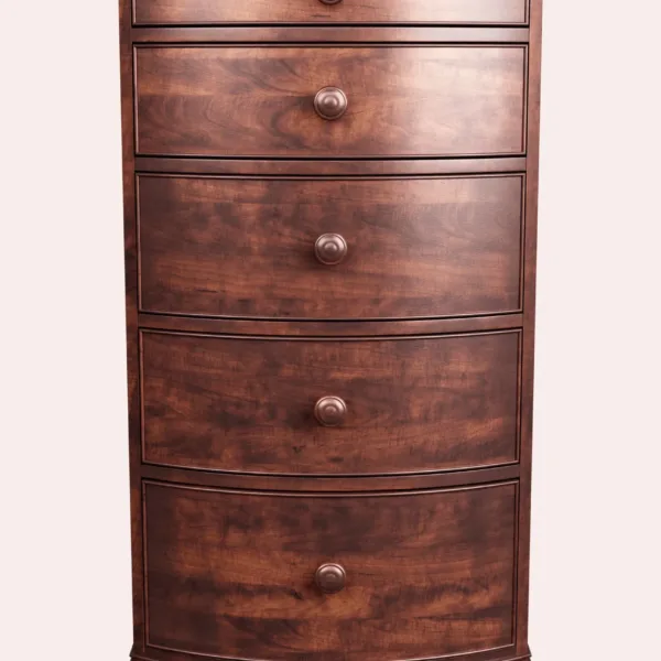 Broughton Dark Chestnut 5 Drawer Tall Chest