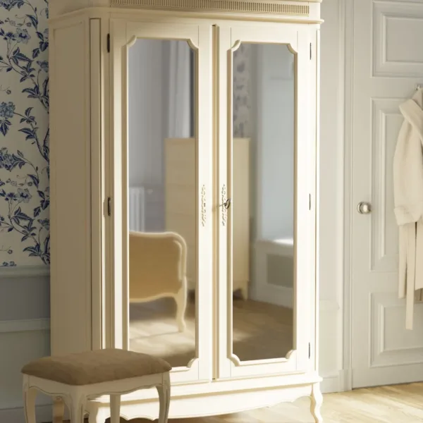 Provencale Ivory 2 Door Mirrored Wardrobe