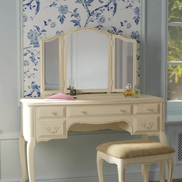 Provencale Ivory 5 Drawer Dressing Table & Stool Set