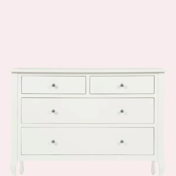 Rosalind Cotton White 2+2Drawer Sideboard