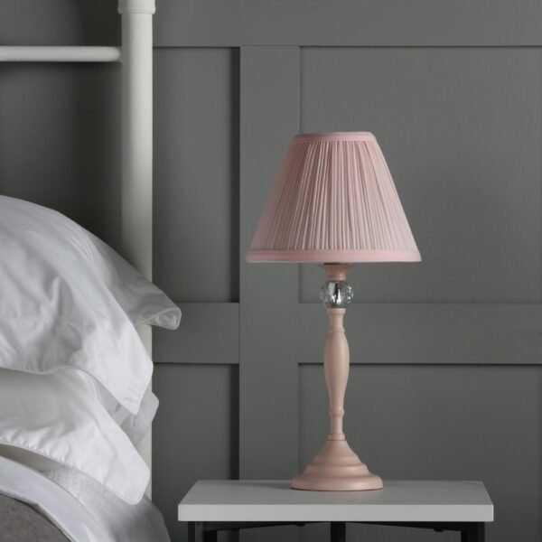 Ellis Table Lamp Pink With Blush Shade