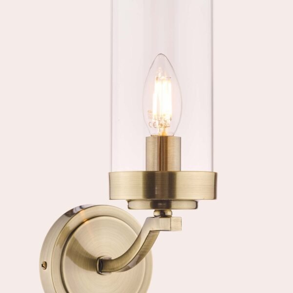 Joseph Wall Light Antique Brass Glass