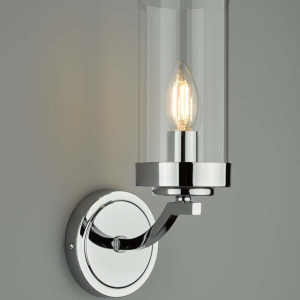 Joseph Wall Light Polished Chrome Glass
