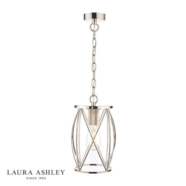 Beckworth Lantern Polished Nickel Glass