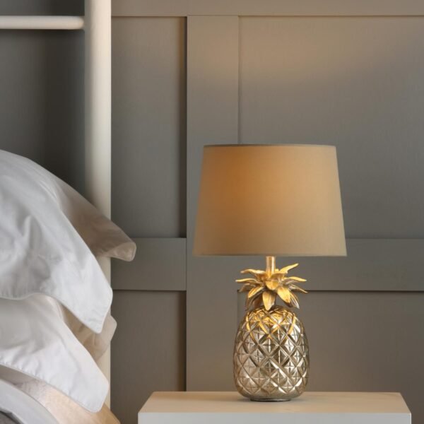 Pineapple Table Lamp Champagne With Shade