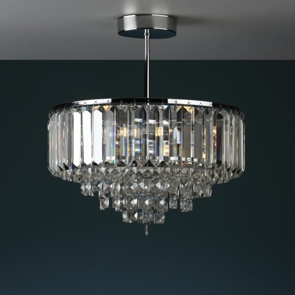 Vienna 3lt Flush Crystal Polished Chrome