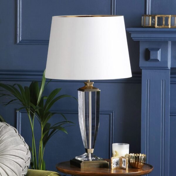 Emyr Silk Tapered Drum Shade Cream 12”