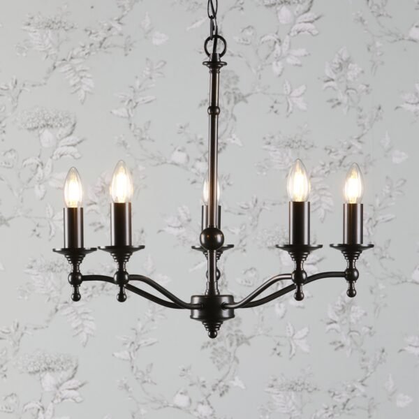 Ludchurch 5 Light Chandelier Industrial Black Fitting Only