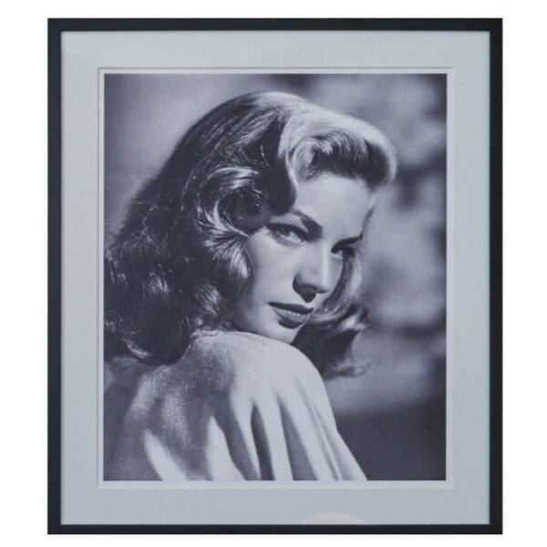 Lauren Bacall Framed Print 82x72cm