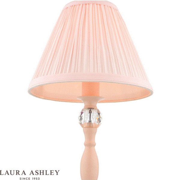 Laura Ashley Ellis Table Lamp Pink With Blush Shade