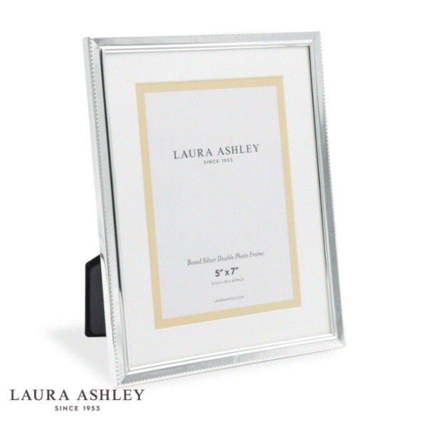 Laura Ashley Boxed Photo Frame Polished Silver 5x7 inch