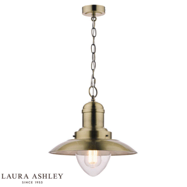 Laura Ashley Corbridge Pendant Antique Brass