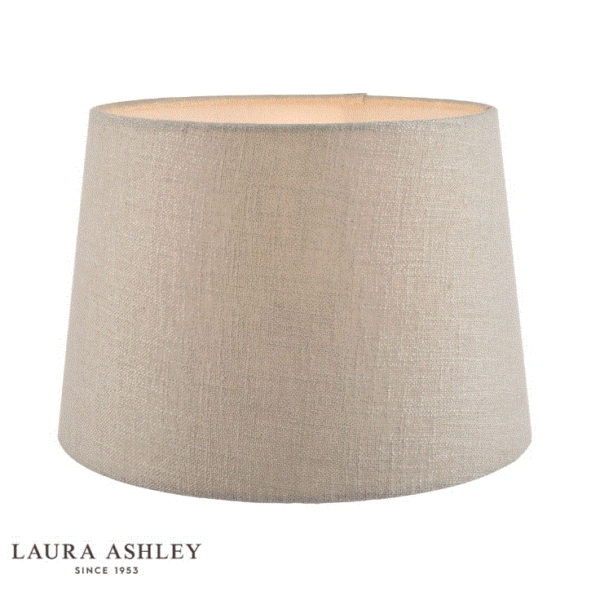Laura Ashley Bacall Linen Empire Drum Shade Silver 20cm/8 inch