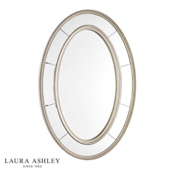 Laura Ashley Nolton Oval Mirror Distressed Glass