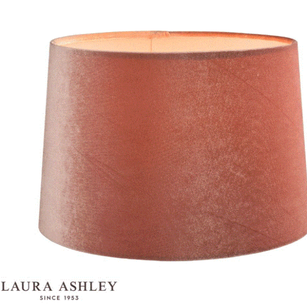 Laura Ashley Velvet Empire Drum Shade Blush Pink 25cm/10 inch