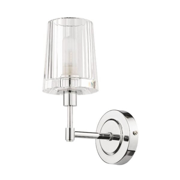 Laura Ashley Blake Bathroom Wall Light Crystal Polished Chrome IP44