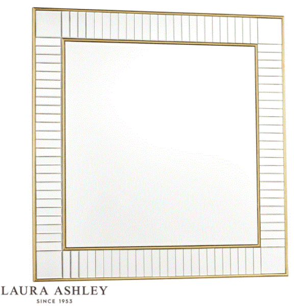 Laura Ashley Clemence Square Mirror Gold Leaf