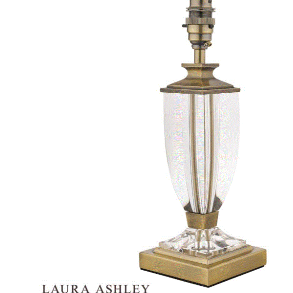 Laura Ashley Carson Large Table Lamp Antique Brass & Crystal Base Only