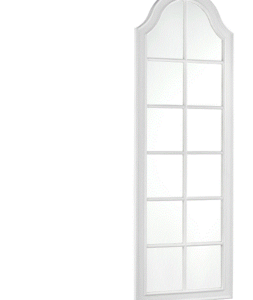 Laura Ashley Coombs Rectangle Floor Mirror Distressed Ivory