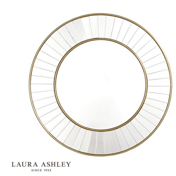 Laura Ashley Clemence Medium Round Mirror Gold Leaf