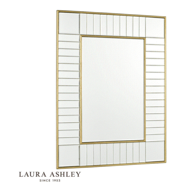 Laura Ashley Clemence Small Rectangle Mirror Gold Leaf