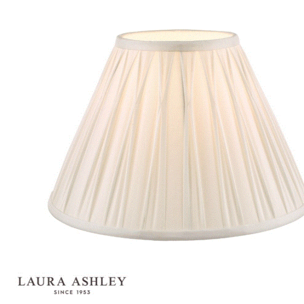 Laura Ashley Fenn Silk Empire Drum Shade White 40cm/16 inch