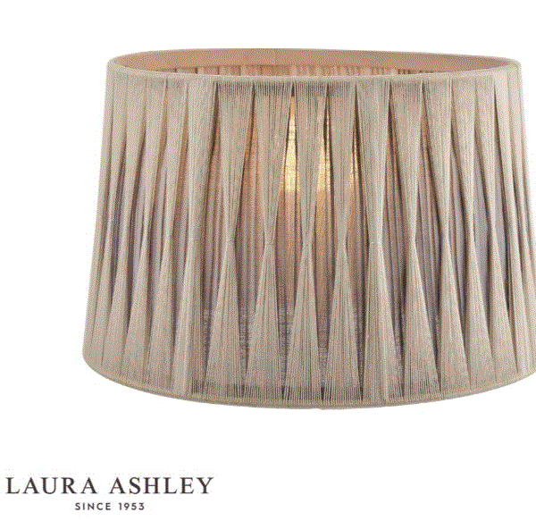 Laura Ashley Gathered Pleat Cotton Shade Charcoal 30cm/12 inch