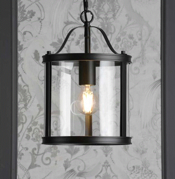 Harrington 1 Light Pendant Black