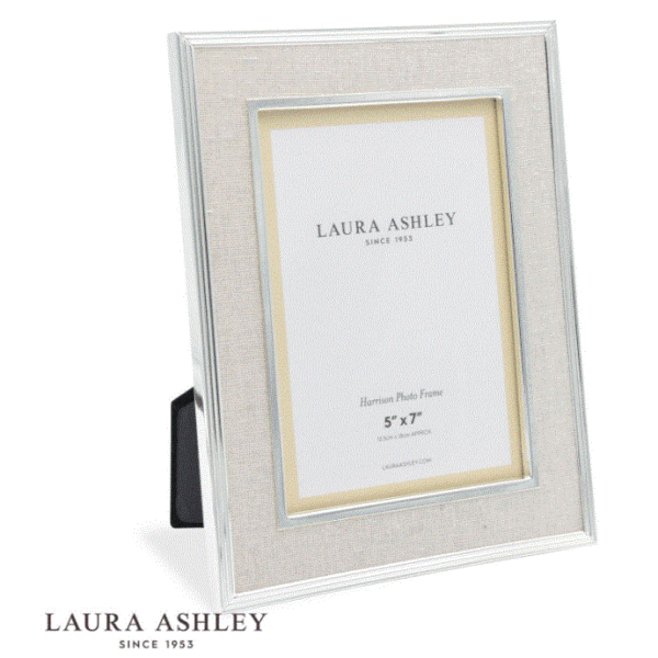 Laura Ashley Harrison Photo Frame Linen 5x7 Inch