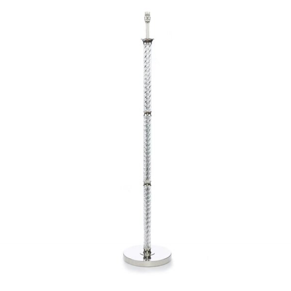 Laura Ashley Louis Floor Lamp Twisted Glass Polished Nickel Base Only