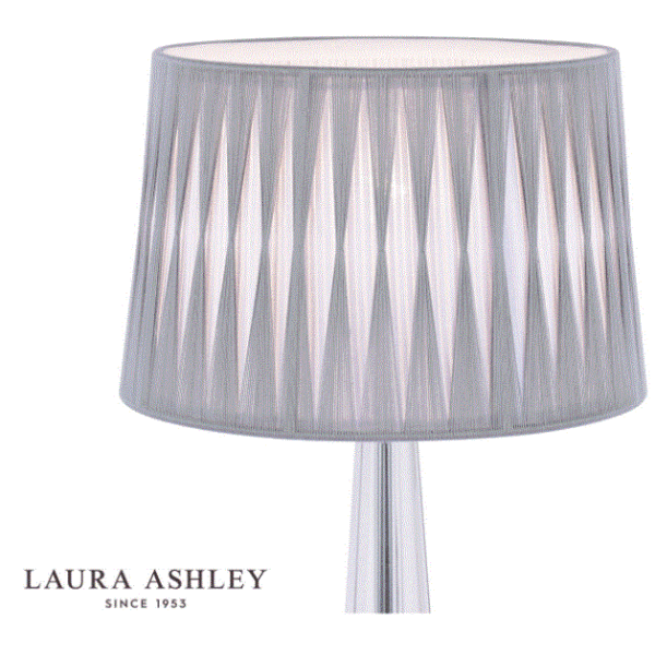 Laura Ashley Gathered Pleat Tapered Drum Shade Blue & Ivory 30cm/12 Inch