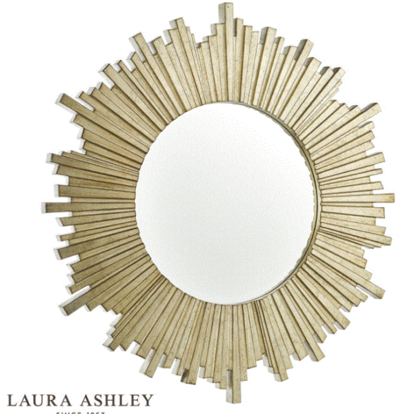 Laura Ashley Lovell Round Mirror Champagne