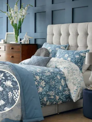 Laura Ashley Parterre Sea Spray Duvet Cover And Pillowcase Set 137x200