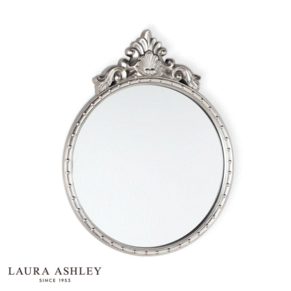 Laura Ashley Overton Ornate Round Mirror Champagne Frame Gold