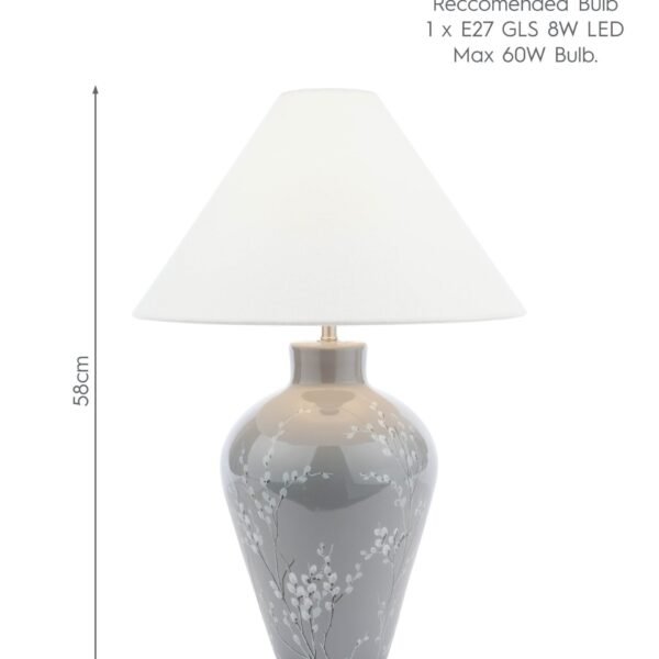 Pussywillow Table Lamp Grey