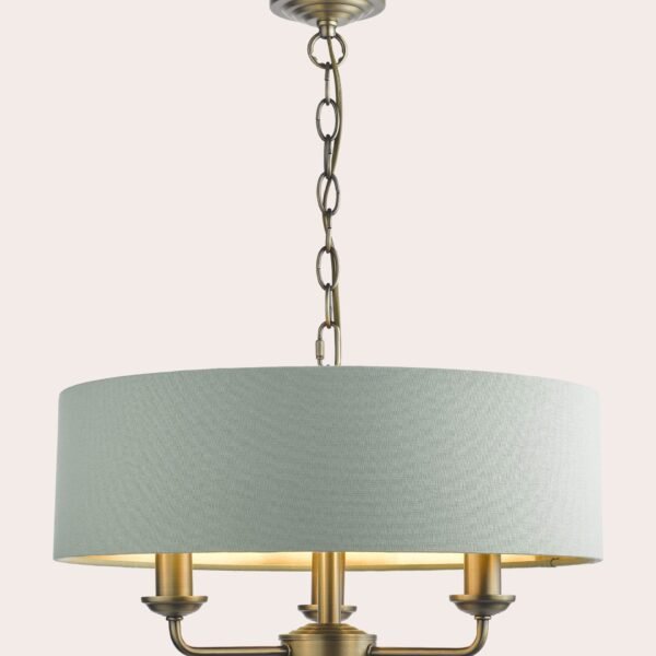 Sorrento 3 Arm Chandelier Matt Antique Brass