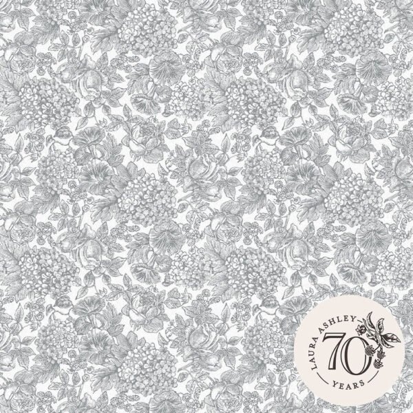 WALLPAPER LOUISE COLOR STEEL GRAY, MATTE FINISH