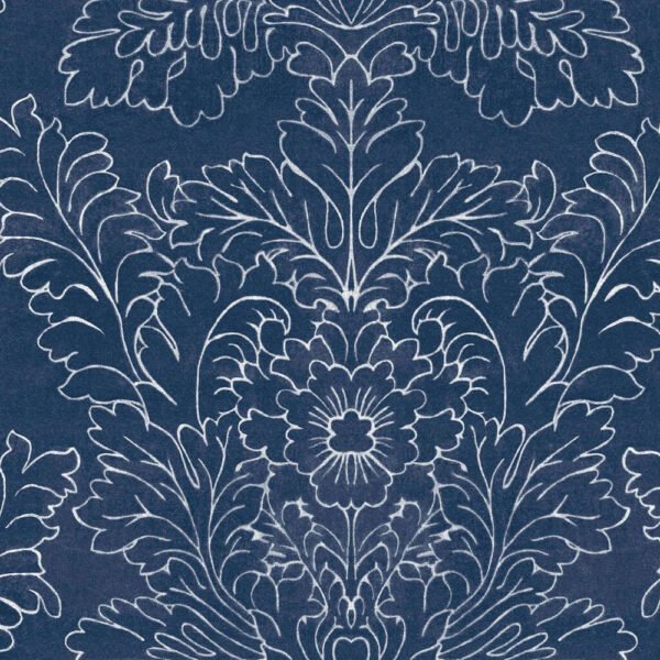 WALLPAPER SILCHESTER COLOR NIGHT BLUE SEA SPLASHES, MATTE FINISH