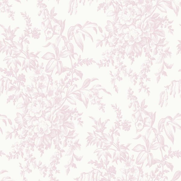 WALLPAPER PICARDY COLOR LIGHT PINK, MATTE FINISH